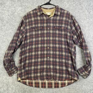 Carbon 2 Cobalt Plaid Button Shirt  Flannel Multicolor Cotton Men’s Size Large